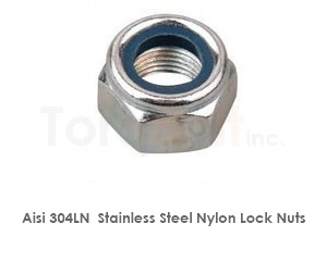 Aisi 304ln Stainless Steel Nylon Lock Nuts