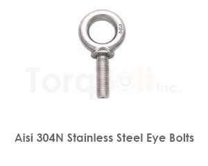 Aisi 304n Stainless Steel Eye Bolts