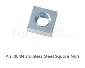 Aisi 304n Stainless Steel Square Nuts