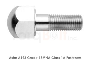Astm A193 Grade B8MNA Class 1A Bolts / ASME SA193 Grade B8MNA Class 1A Bolts