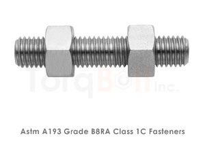 Astm A193 Grade B8RA Class 1C Bolts / ASME SA193 Grade B8RA Class 1C Bolts