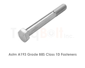 Astm A193 Grade B8S Class 1D Bolts / ASME SA193 Grade B8S Class 1D Bolts