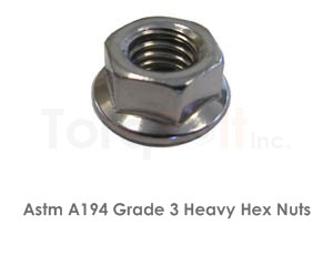 Astm A194 Grade 3 Heavy Hex Nuts / ASME SA194 Grade 3 Heavy Hex Nuts