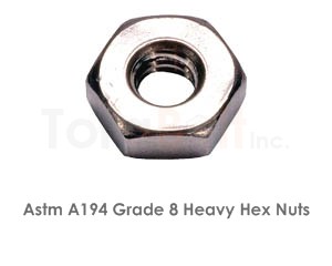 Astm A194 Grade 8 Heavy Hex Nuts / ASME SA194 Grade 8 Heavy Hex Nuts
