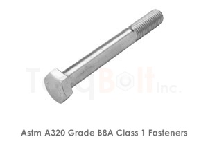 Astm A320 Grade B8A Class 1 Bolts / ASME SA563 Grade C3 E Heavy Hex Nuts