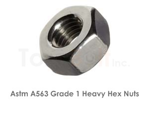 Astm A563 Grade 1 Heavy Hex Nuts / ASME SA563 Grade 1 Heavy Hex Nuts