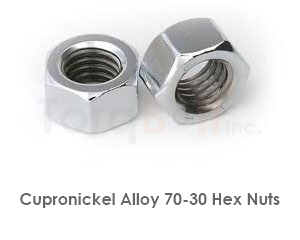Cupronickel 70-30 Hex Nuts