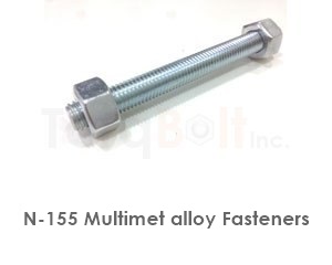 N-155, Multimet alloy Fasteners like Heavy Hex Bolts Screws Nuts Washers