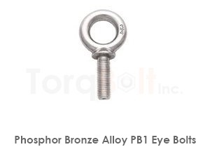 Phosphor Bronze Pb1 Eye Bolts
