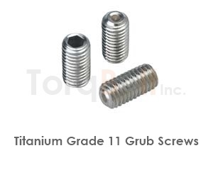 Titanium Grade 11 Set Screws