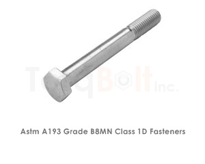 Astm A193 Grade B8MN Class 1D Bolts / ASME SA193 Grade B8MN Class 1D Bolts